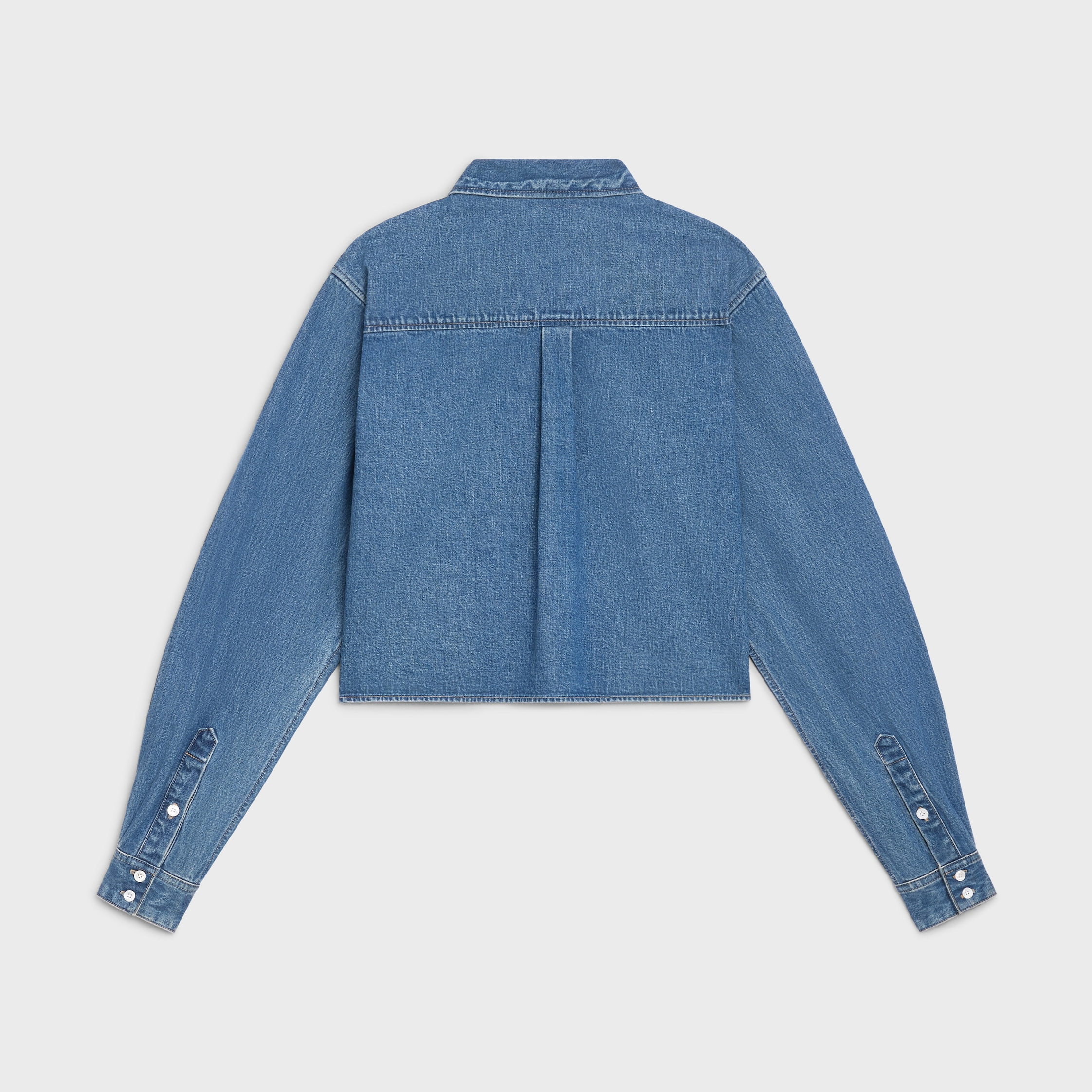 CROPPED SHIRT IN UNION OCEAN WASH DENIM - 2