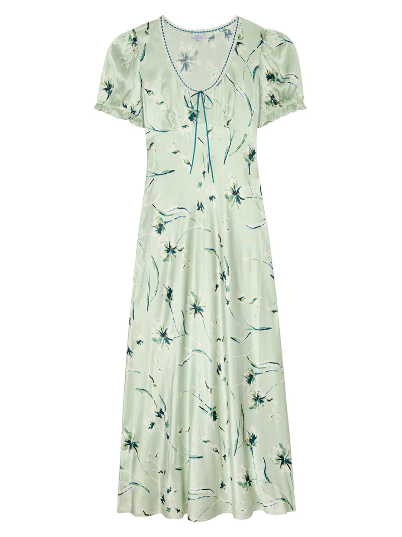 Women's Allison Floral Scoopneck Maxi Dress - Mint Linnea 1