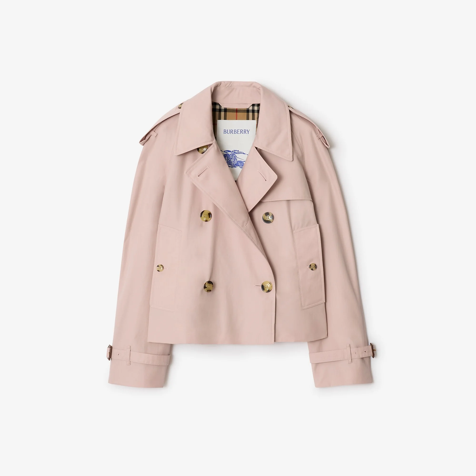 Cropped Tropical Gabardine Mayfair Trench Jacket - 1