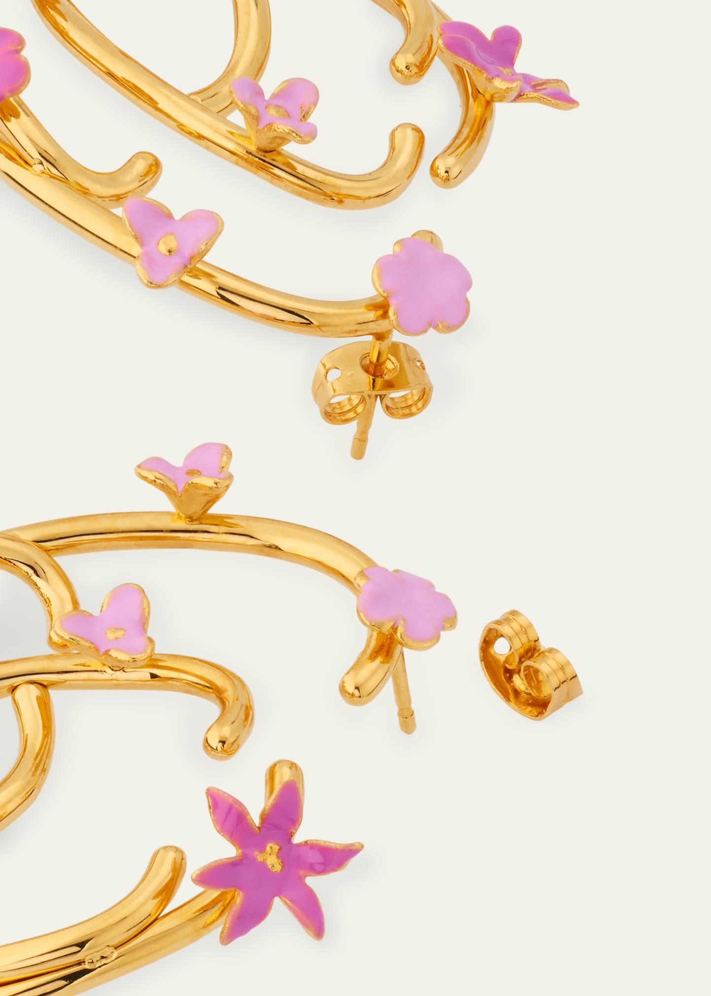 Tangled O Floral Earrings - 4