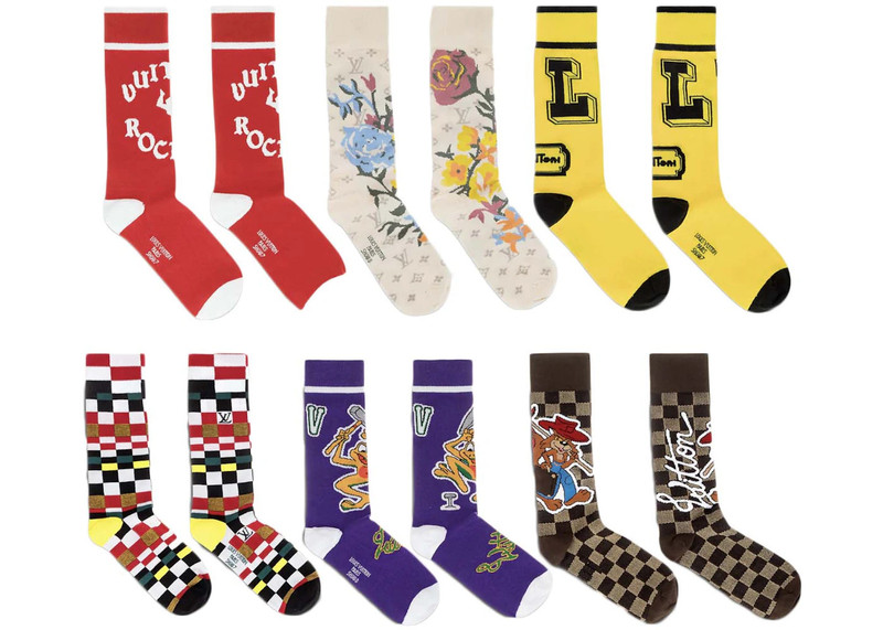 Louis Vuitton LV Archives Set of 6 Socks Multicoloured 3