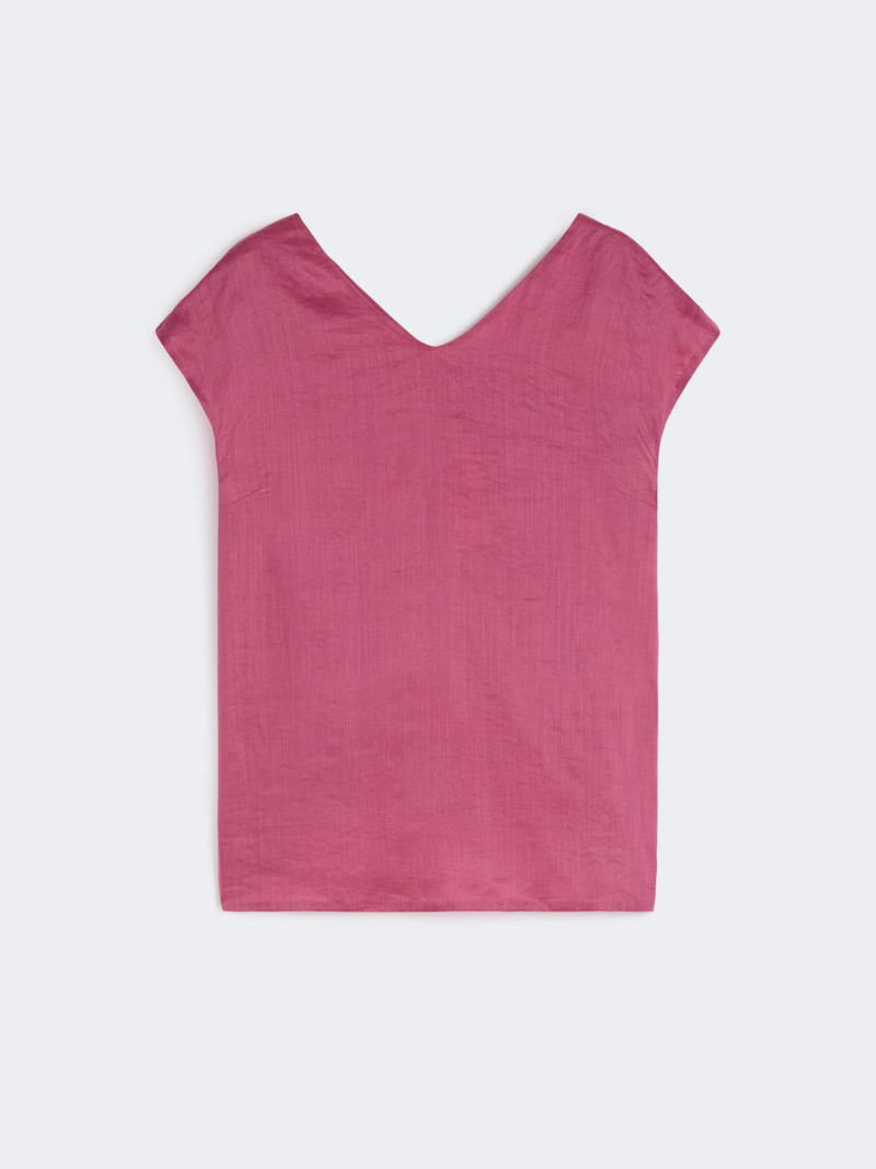TALENTO Ramie canvas blouse - CYCLAMEN 1