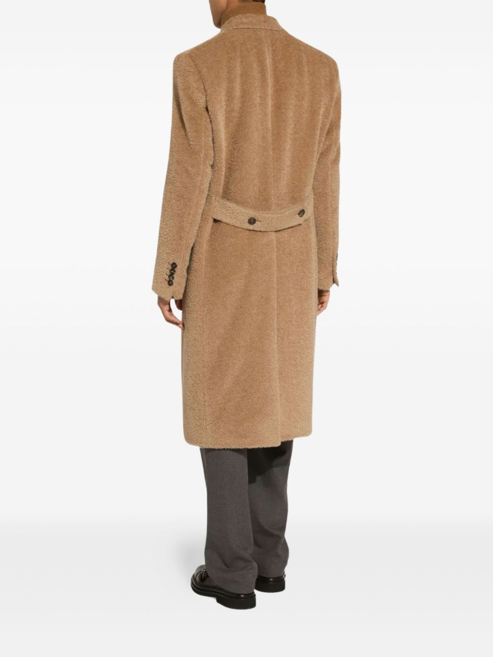 DOUBLE-BREASTED WOOL COAT - 3