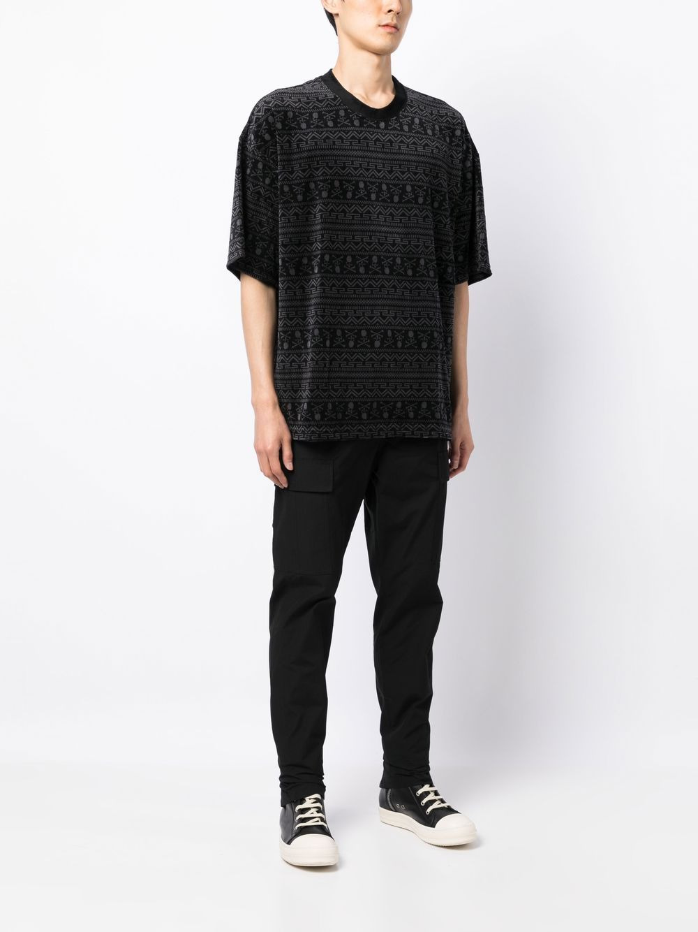 abstract-pattern short-sleeve T-shirt - 3