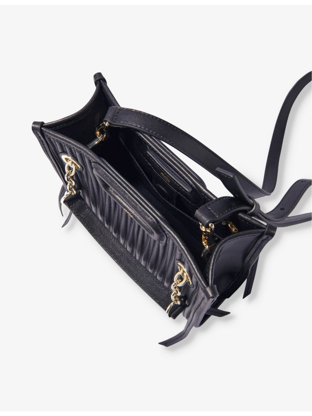 Cabas padded mini leather shoulder bag - 4