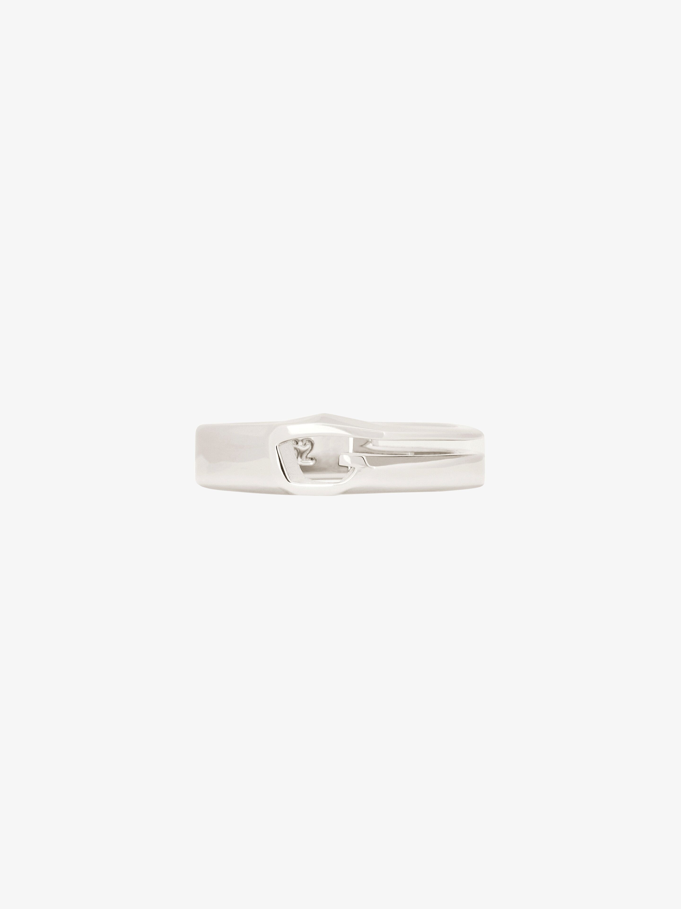G-CUT RING IN SILVER METAL FINISH - 1