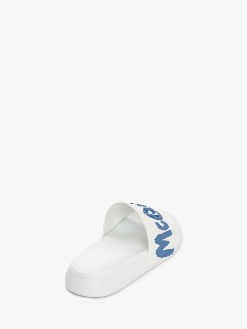 Mcqueen Graffiti Rubber Pool Slide in White - 3