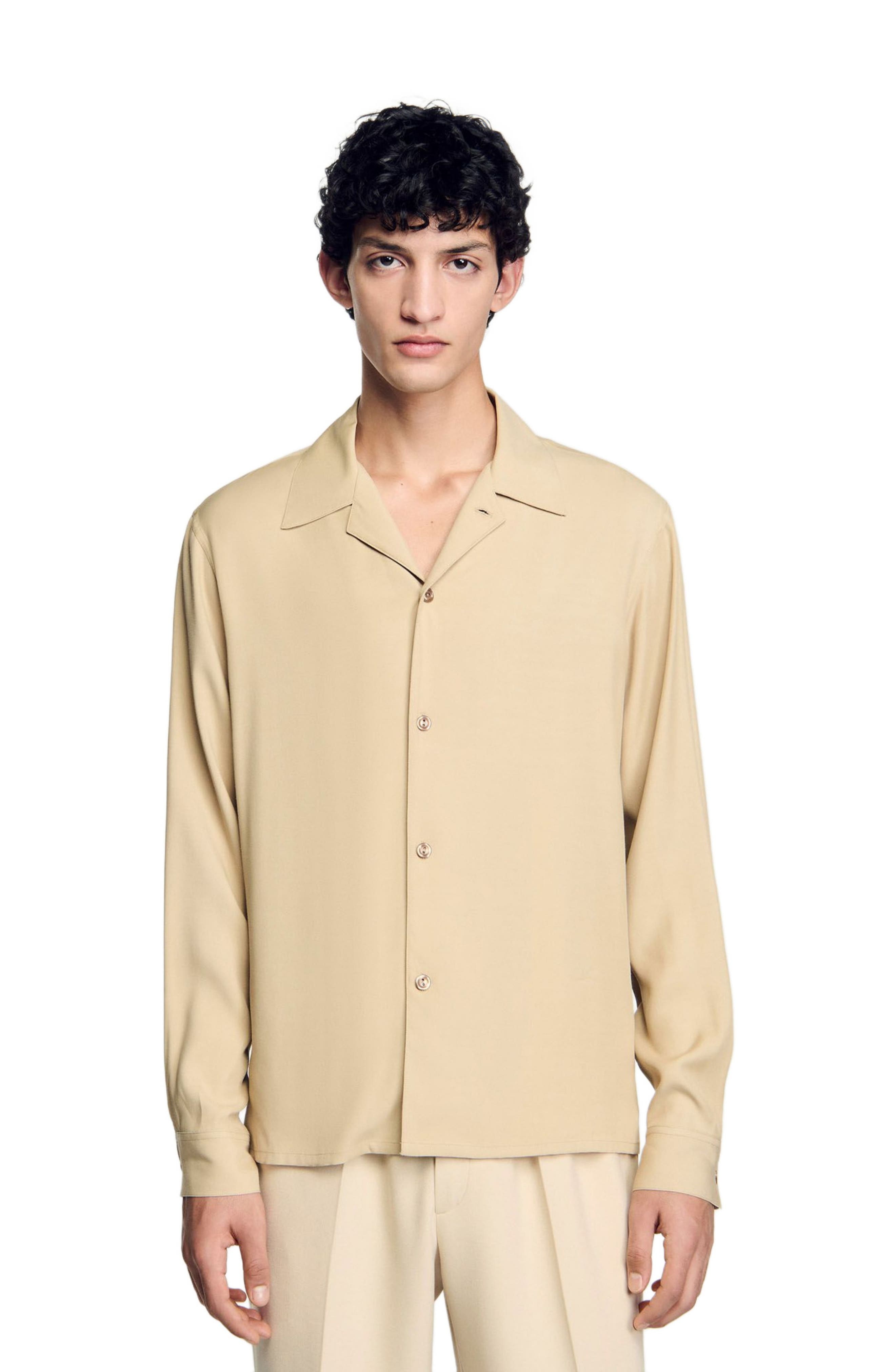 SANDRO Floaty shirt in Sand. at Nordstrom - 3
