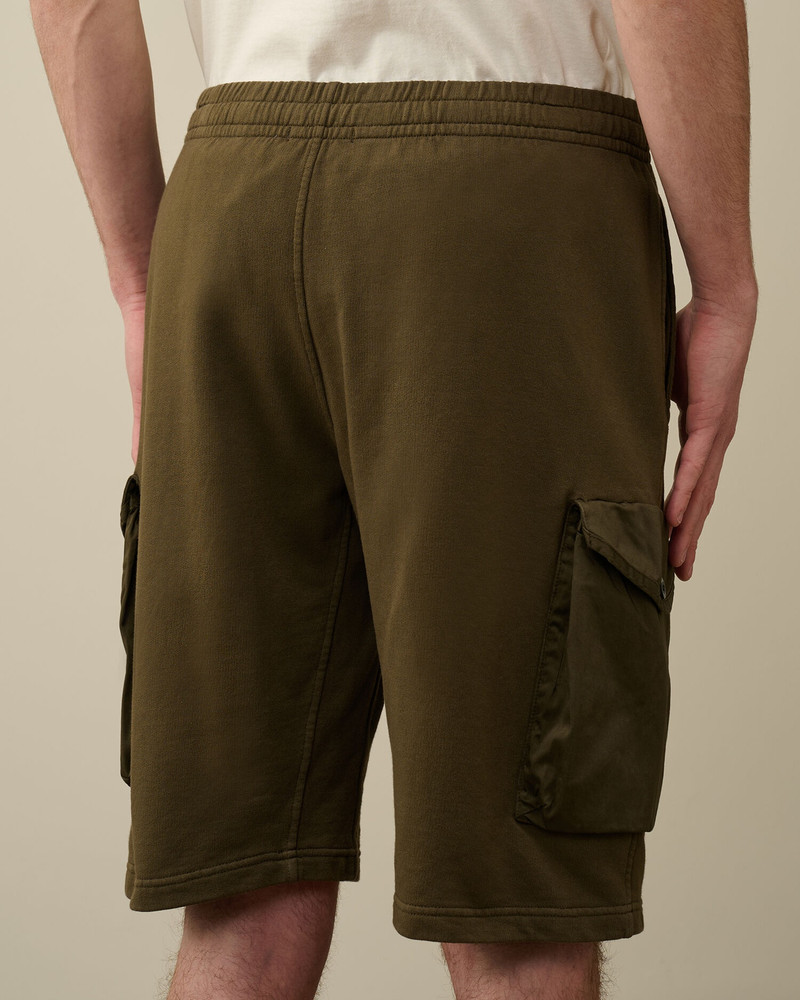 Cotton Fleece Mixed Cargo Shorts 5