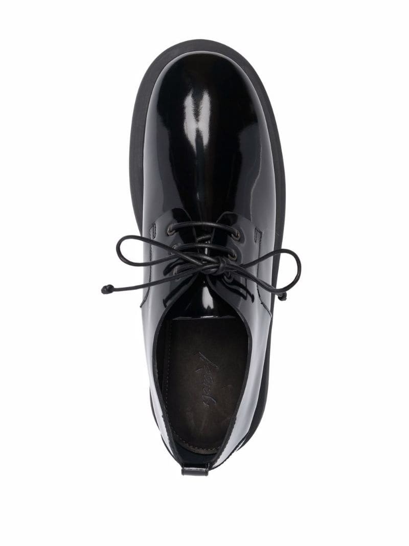 glossy-finish Derby shoes - 4