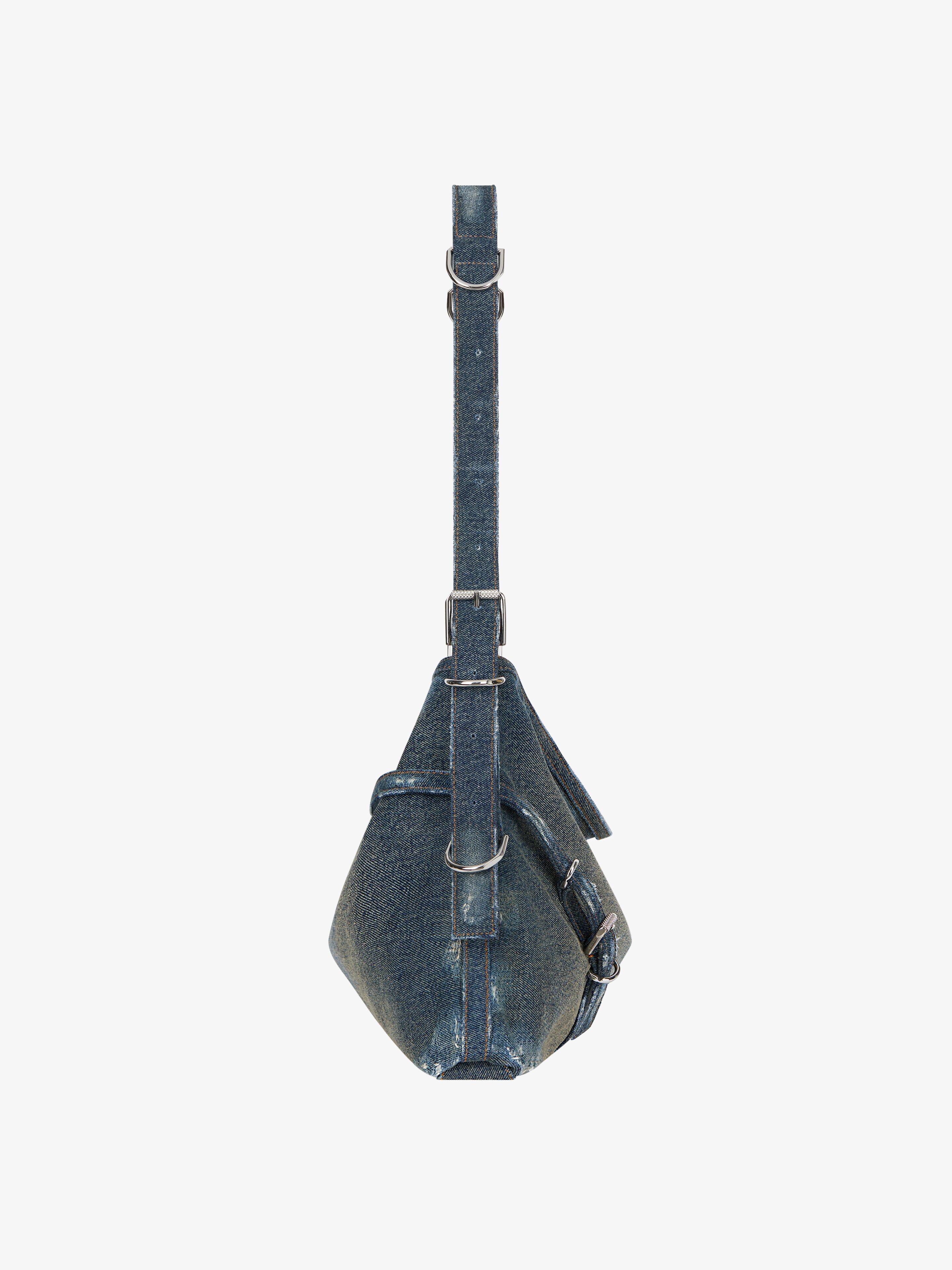 MEDIUM VOYOU BAG IN WASHED DENIM - 2