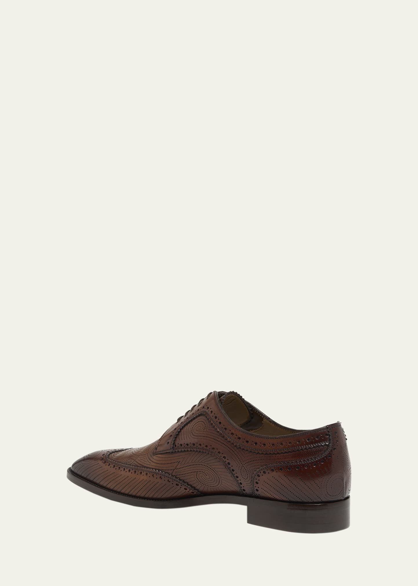 Men's Grave Wingtip Brogue Leather Derby Shoes - 2