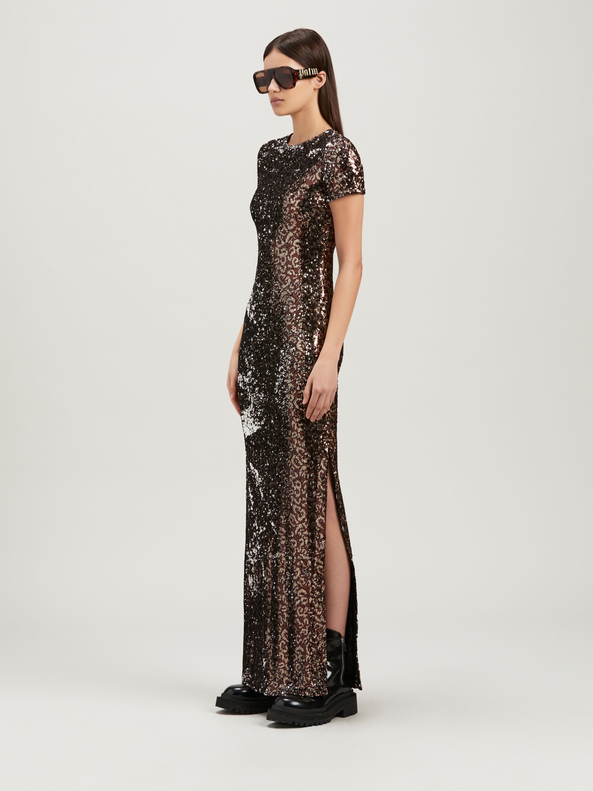 Open Back Sequins Dress - 4