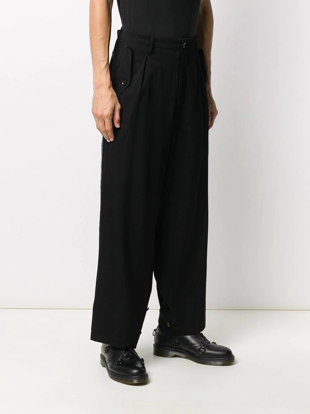 straight loose fit trousers - 3