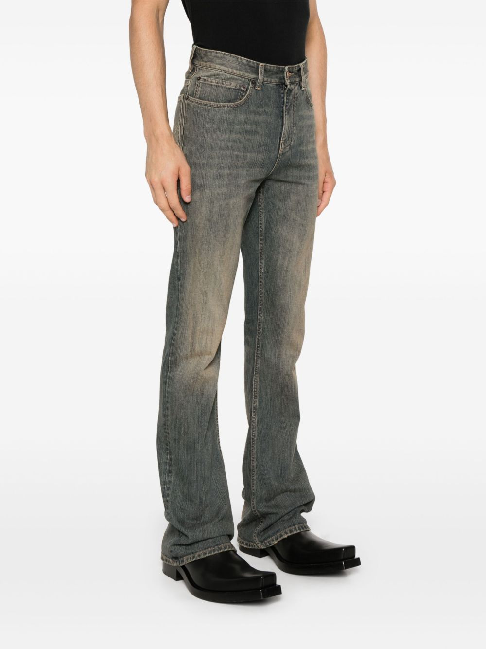 mid-rise bootcut jeans - 4