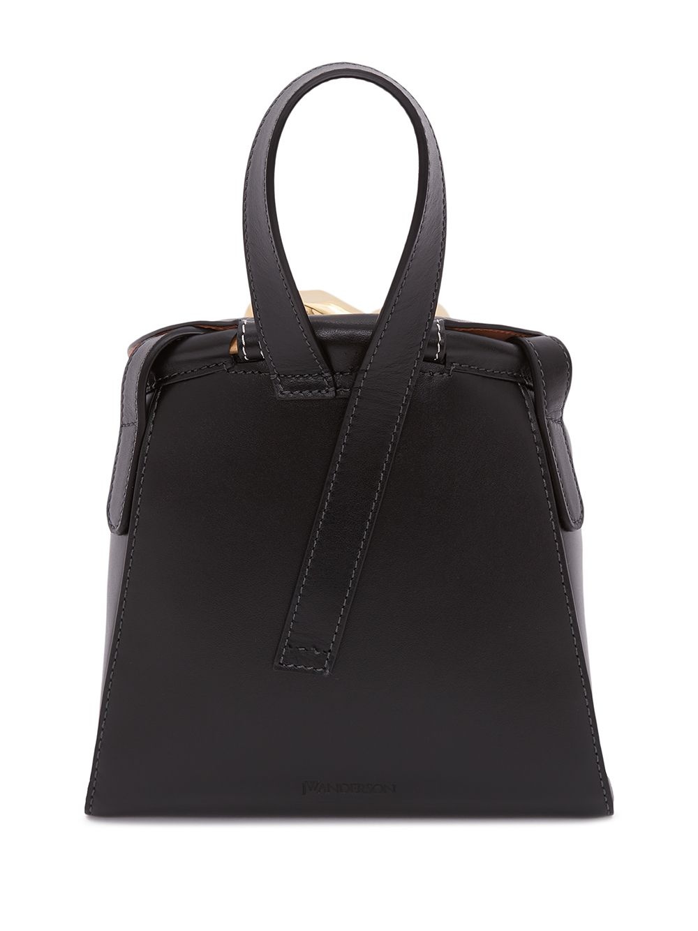 lid calf leather shoulder bag - 3