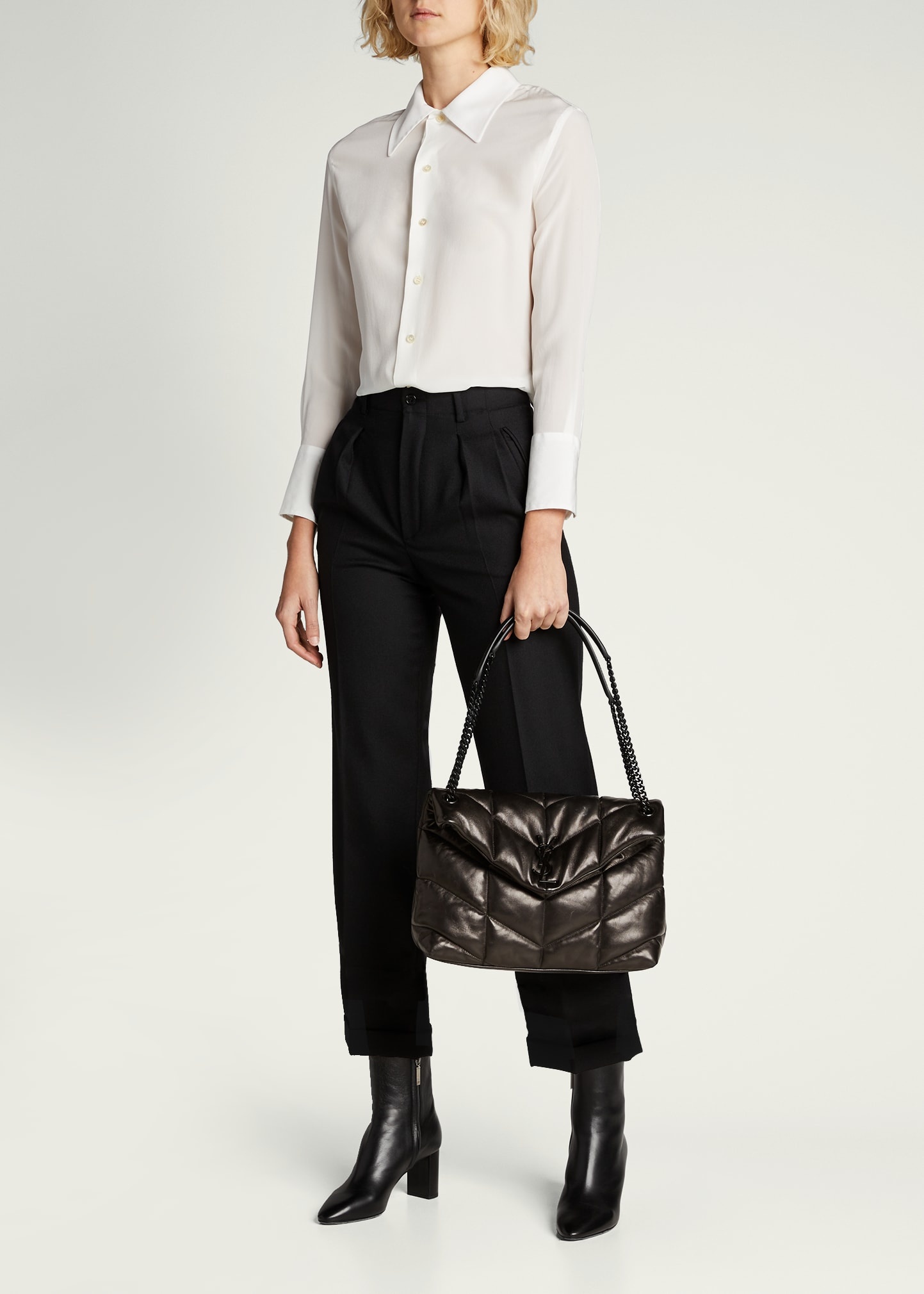 Medium Quilted Puffer Chain Shoulder Bag - 6