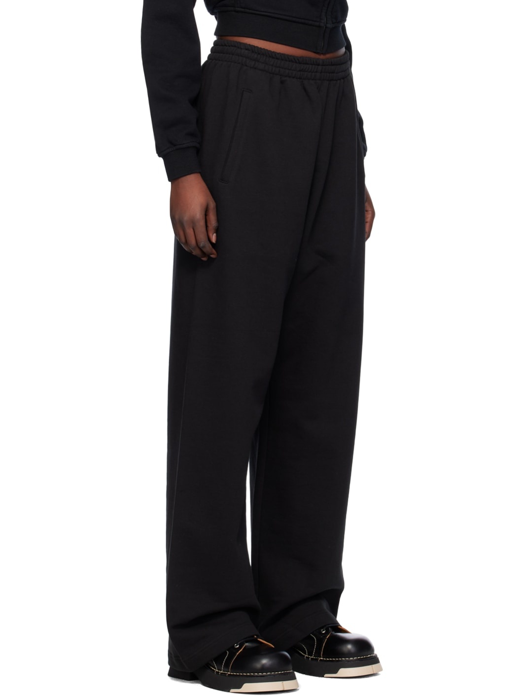 Black Loose Fit Sweatpants - 2