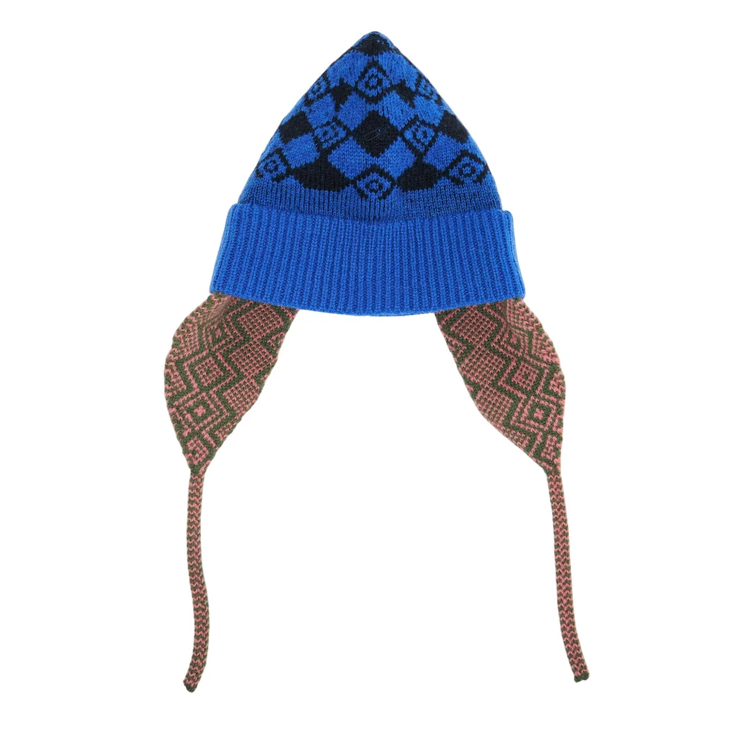 Knitted Earflap Beanie - 1