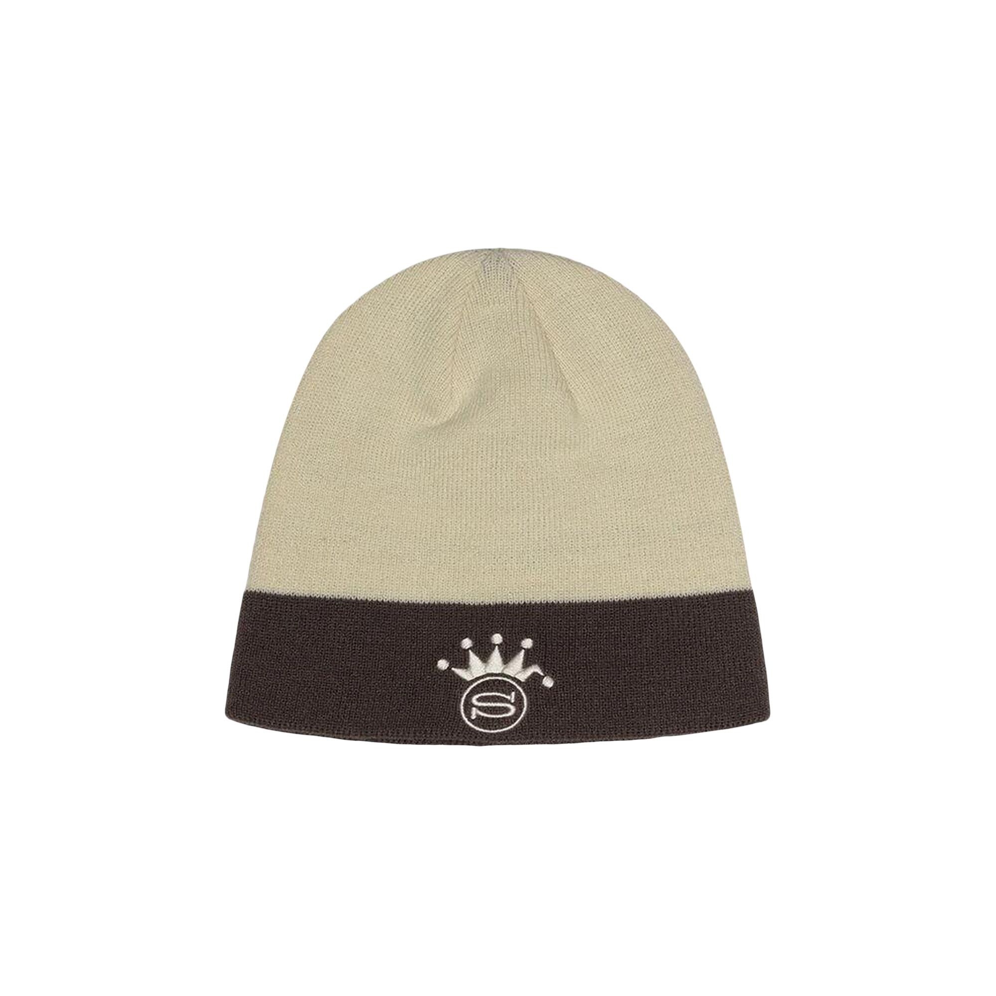 Stussy S Crown Jacquard Skullcap 'Bone' - 1