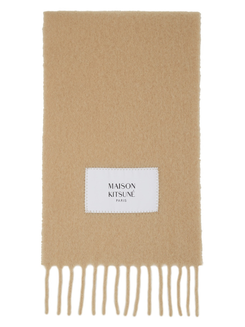 Beige Baby Alpaca Scarf - 1