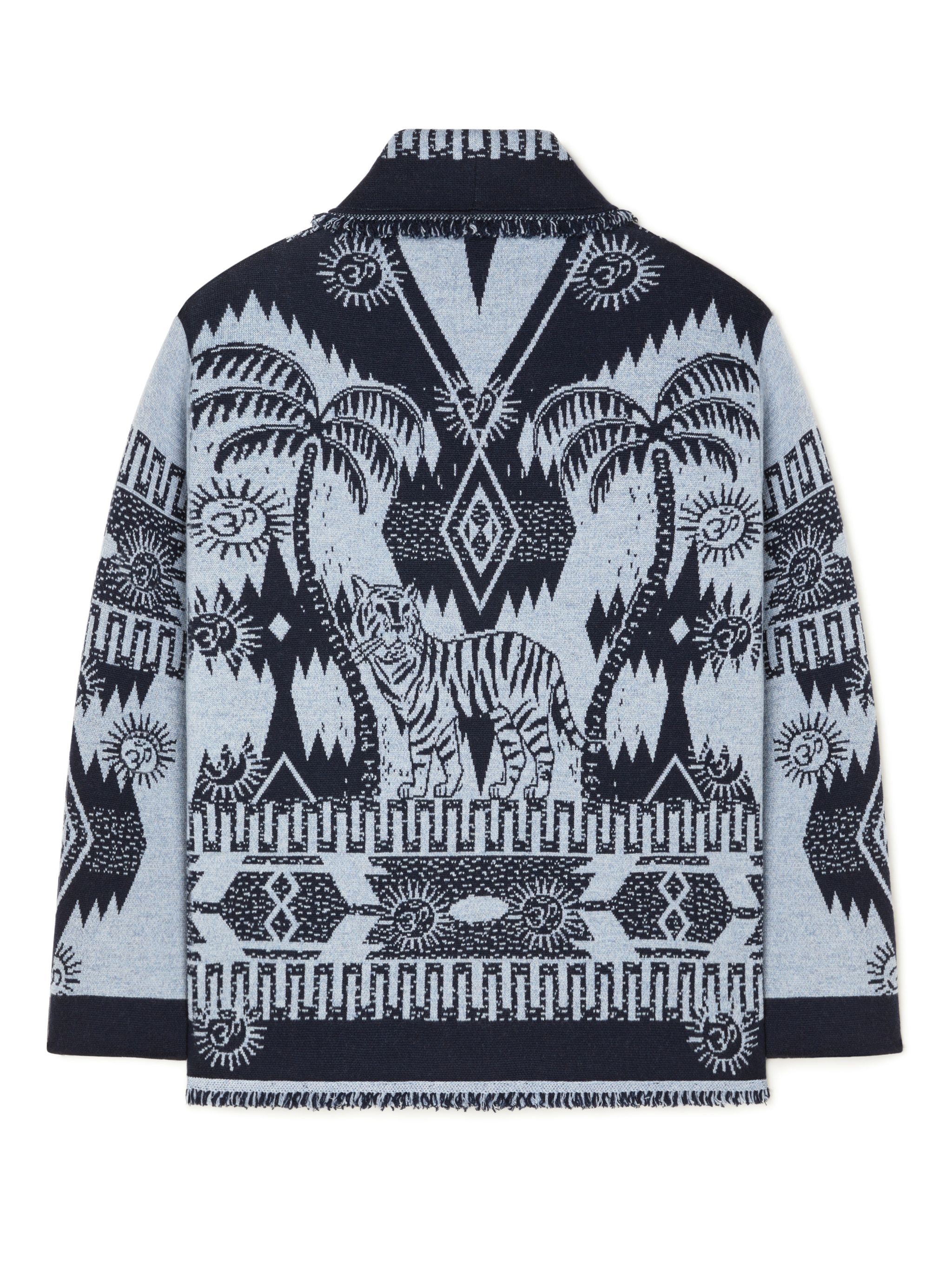 Wood Block Ibrid Jacquard Cardigan - 3