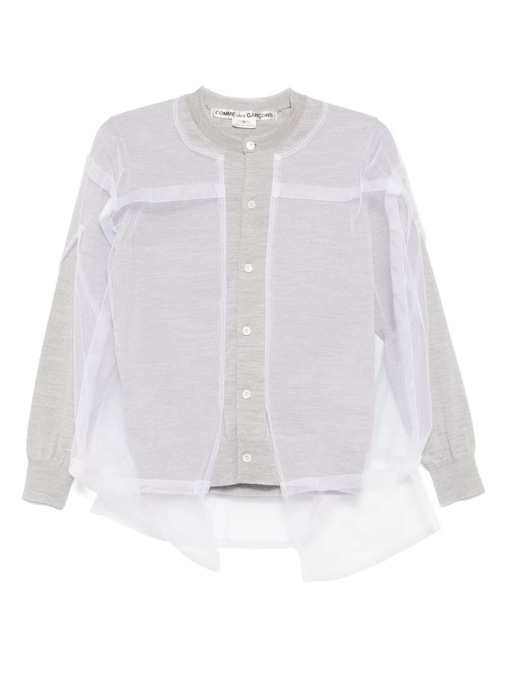 layered wool cardigan - 1