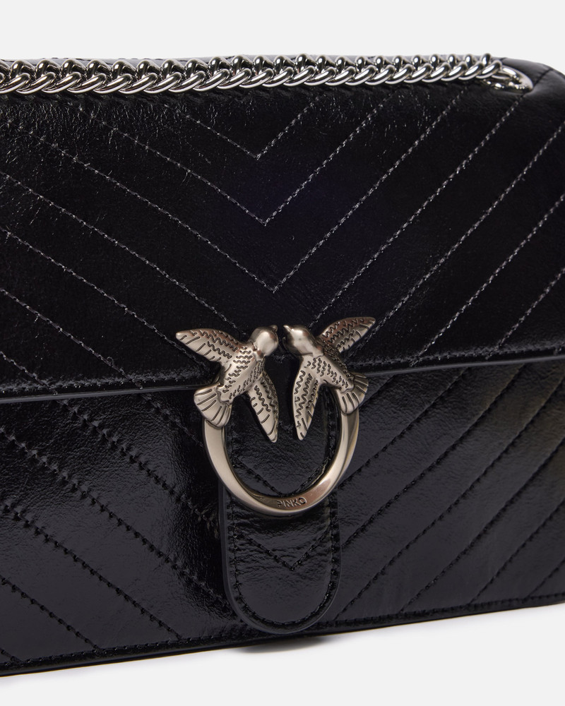 LOVE BAG ONE MEDIUM HANDBAG IN CHEVRON LEATHER 3