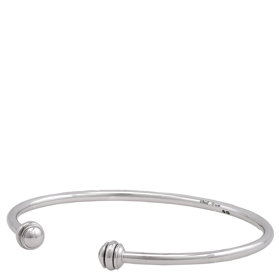Piaget Possession 18K White Gold Open Bangle, Size 16 - 2
