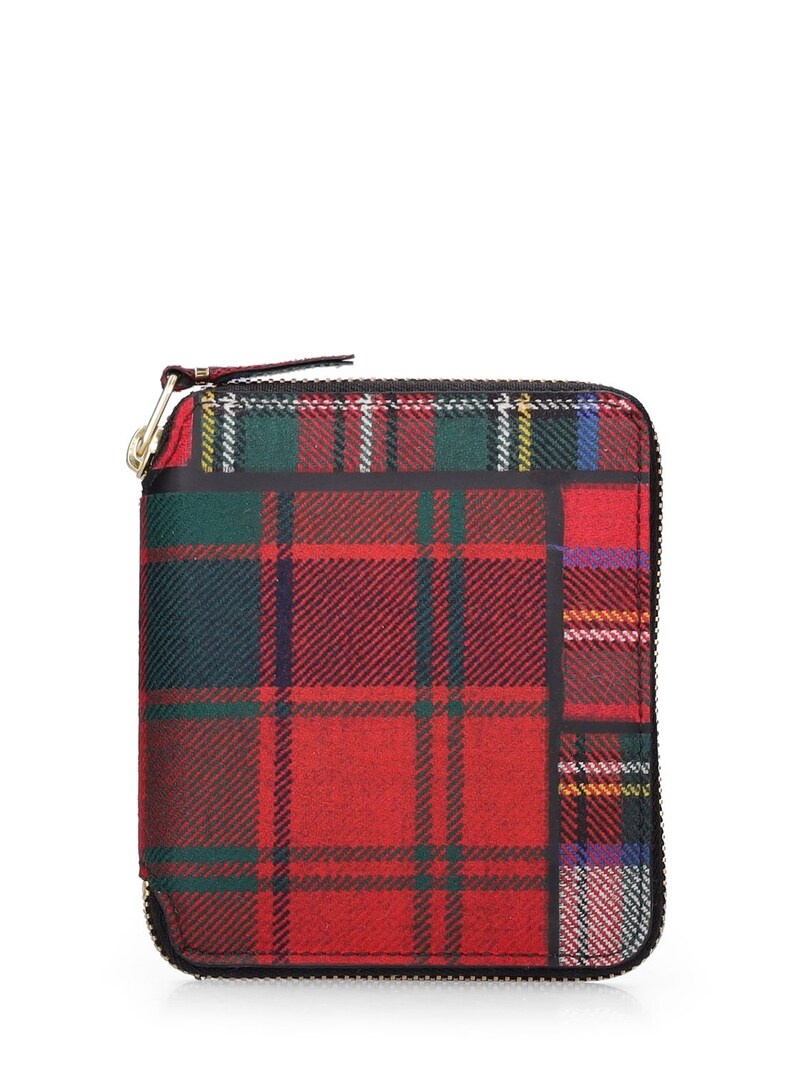 TARTAN PATCHWORK ZIP-AROUND WOOL WALLET - 1