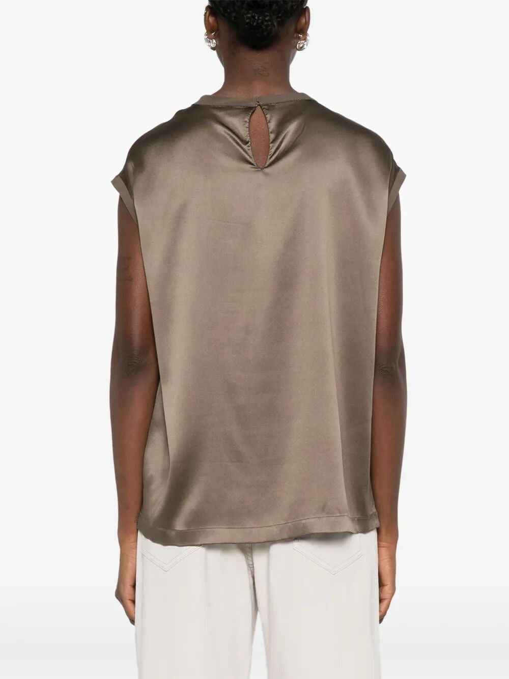 Brunello Cucinelli Women Satin T-Shirt - 5