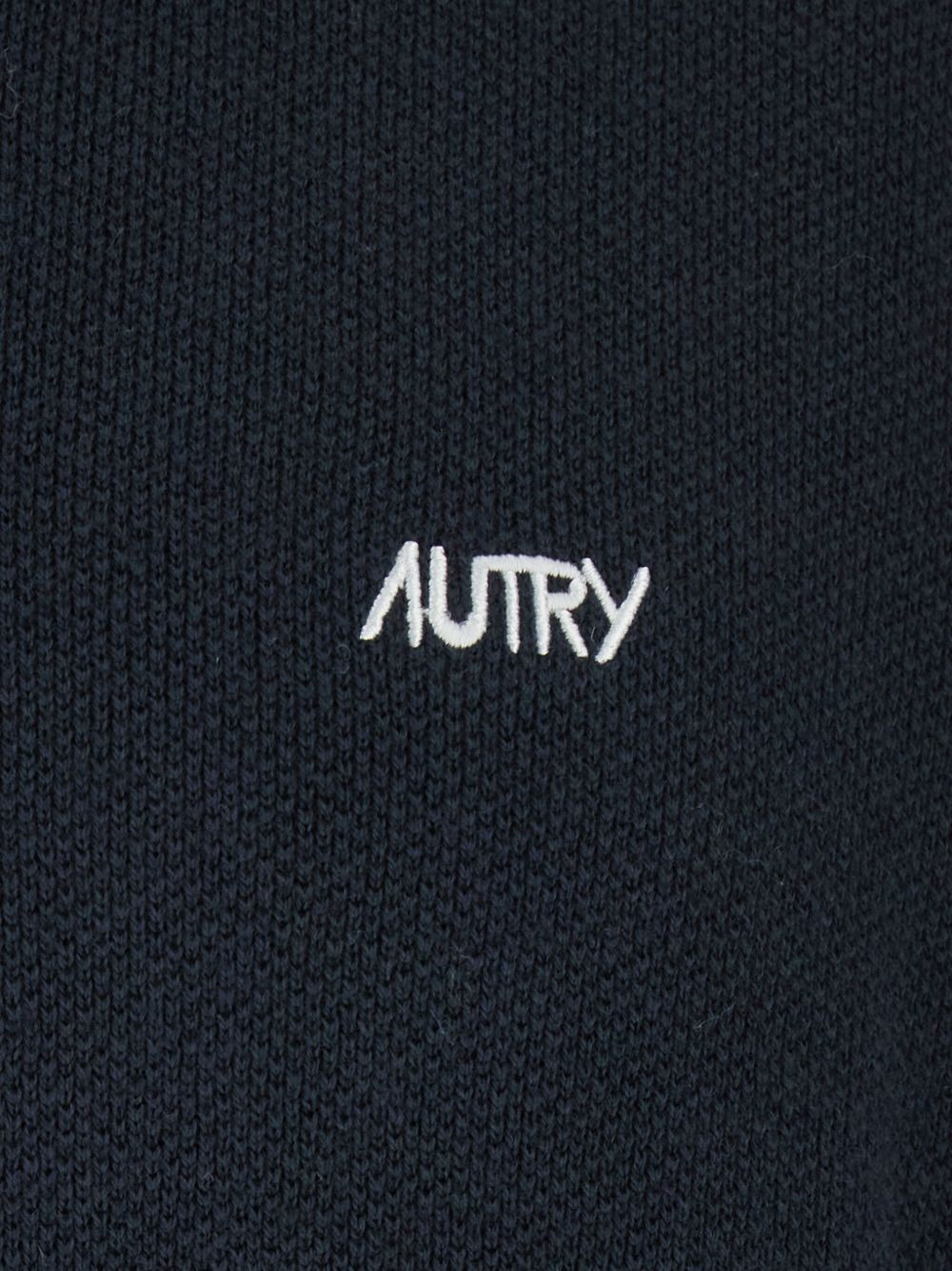 embroidered-logo polo shirt - 3