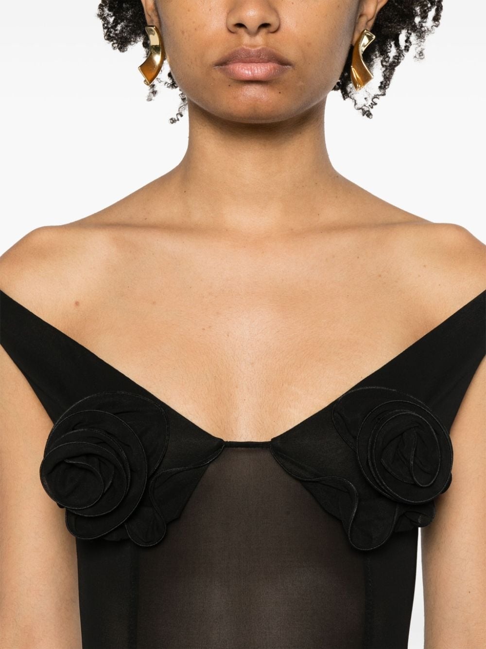 floral-appliquÃ© bodysuit - 5