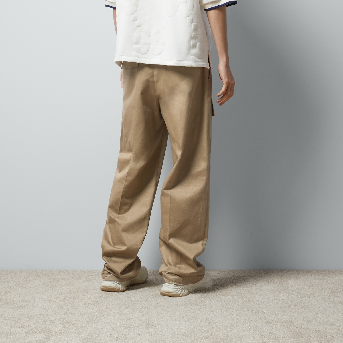 Cotton wide leg cargo pant - 6