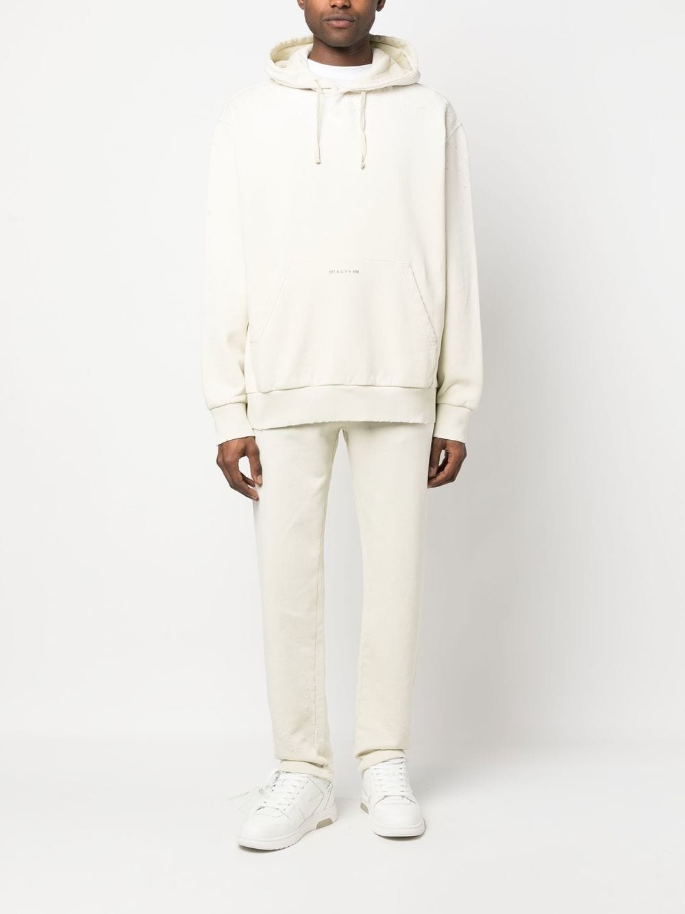 logo-print cotton hoodie - 2