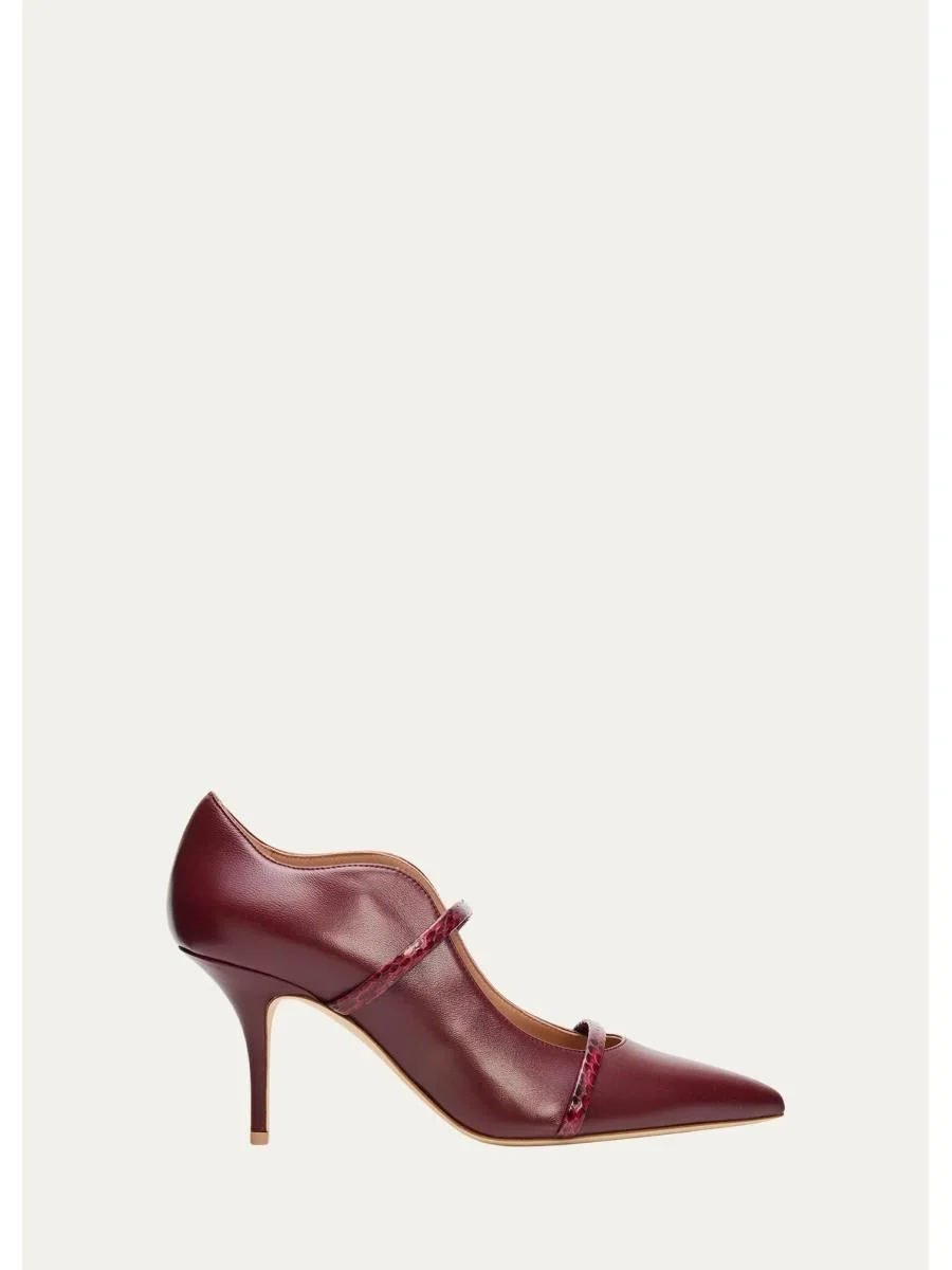 70mm Maureen Leather Pumps - 1