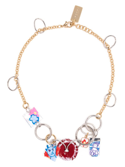 Marni charm-detail chain necklace outlook