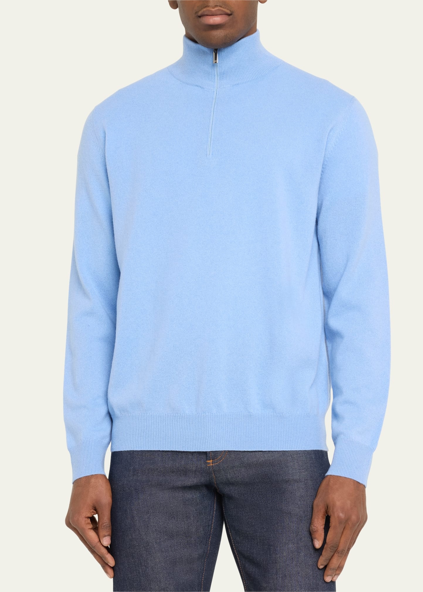 Men's Cashmere Half-Zip Sweater - 4