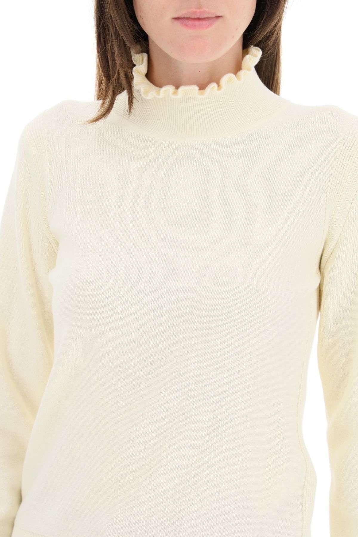 RUCHED NECK SWEATER - 5