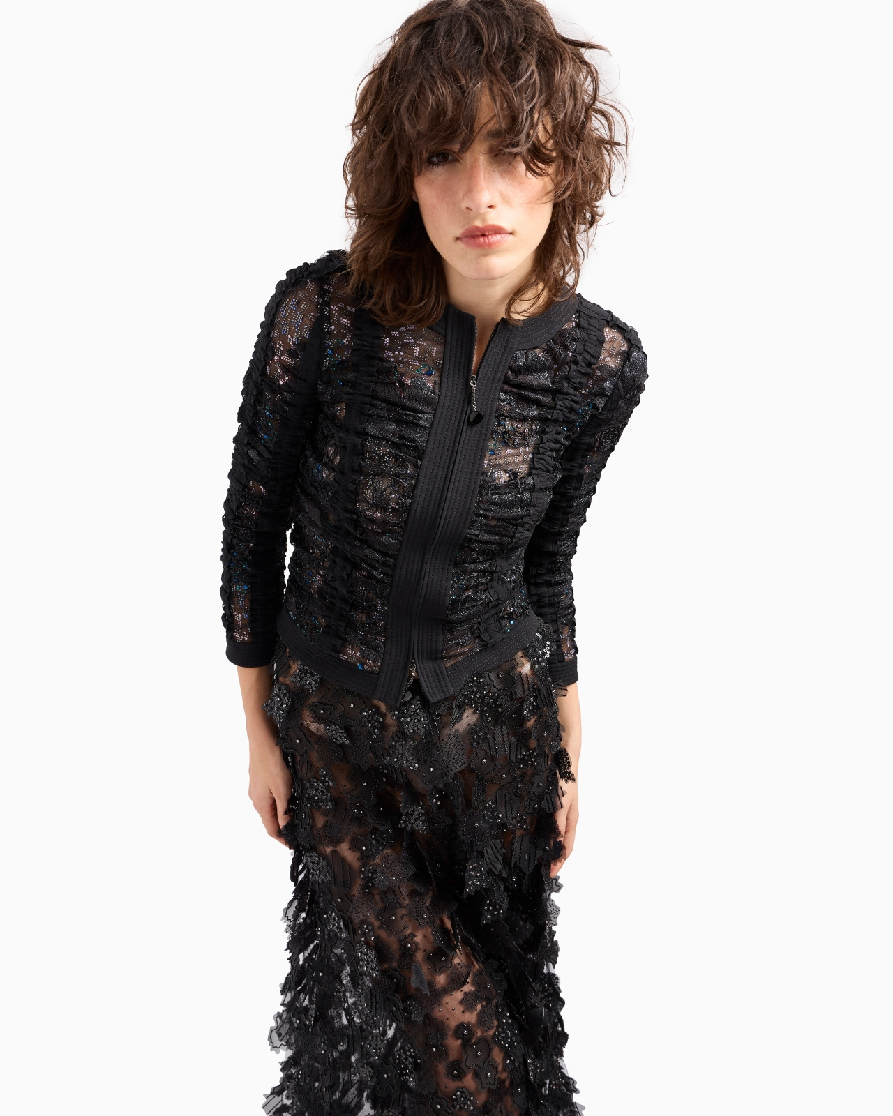 EMBROIDERED TULLE LONG SKIRT - 6