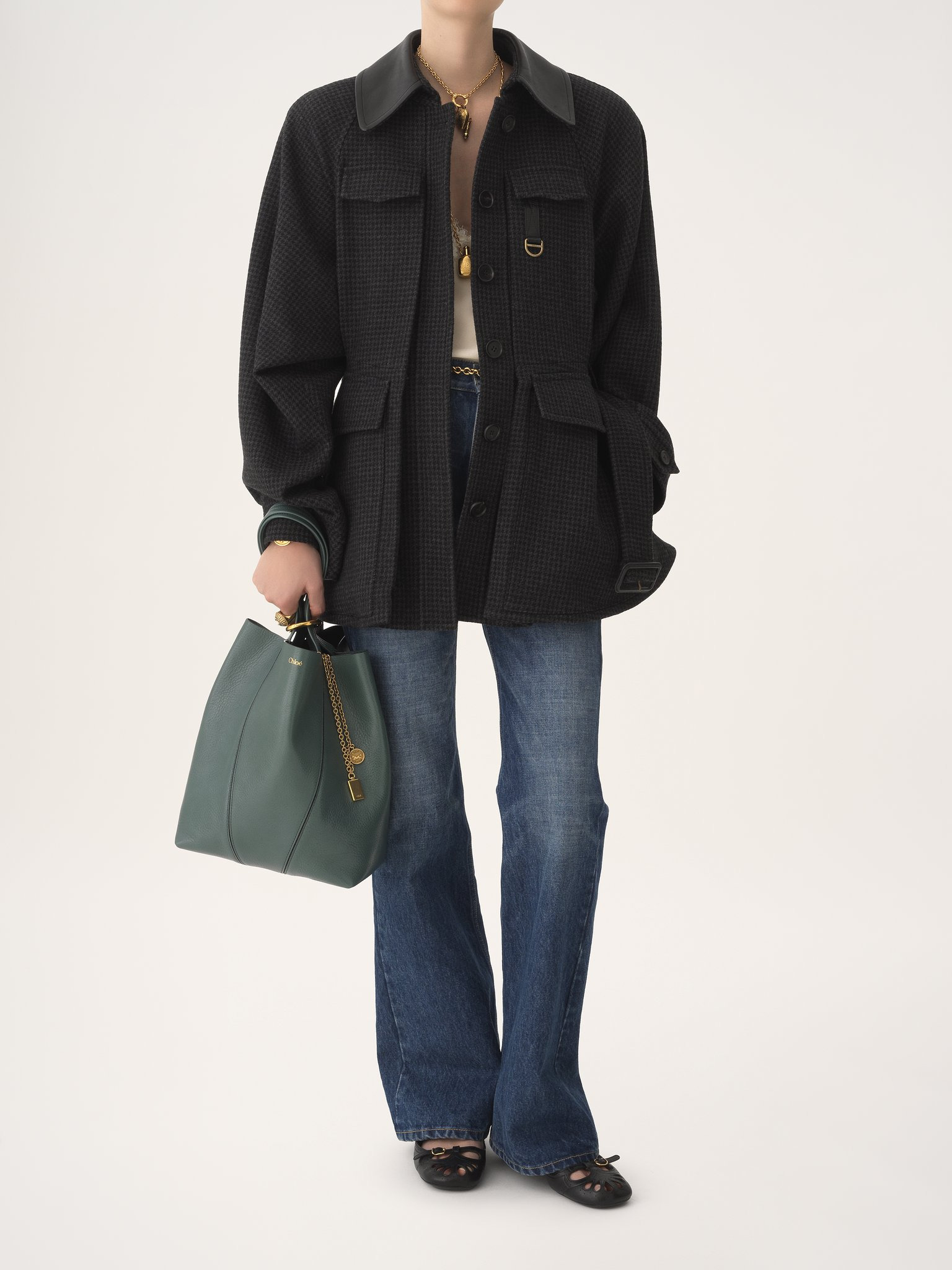 CHLOÉ SPIN TOTE BAG IN GRAINED LEATHER - 7