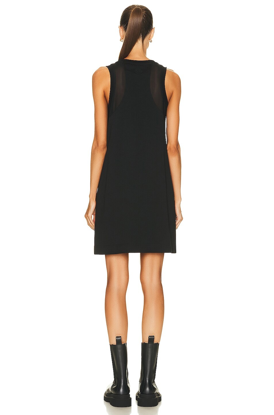 Matt Black Sleeveless Dress - 4
