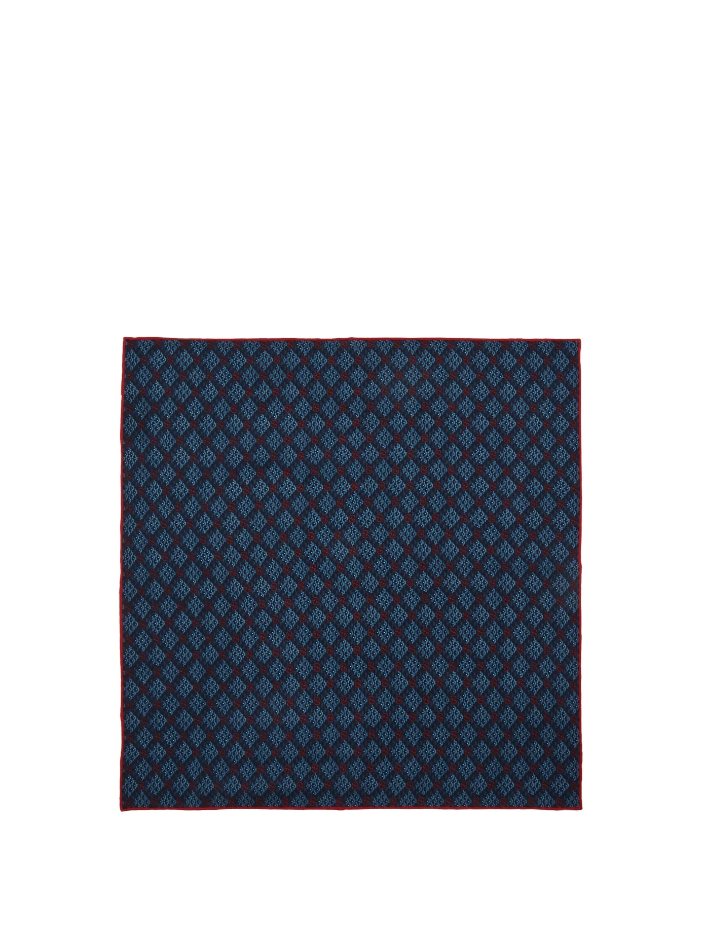 GG-logo print silk pocket square - 1