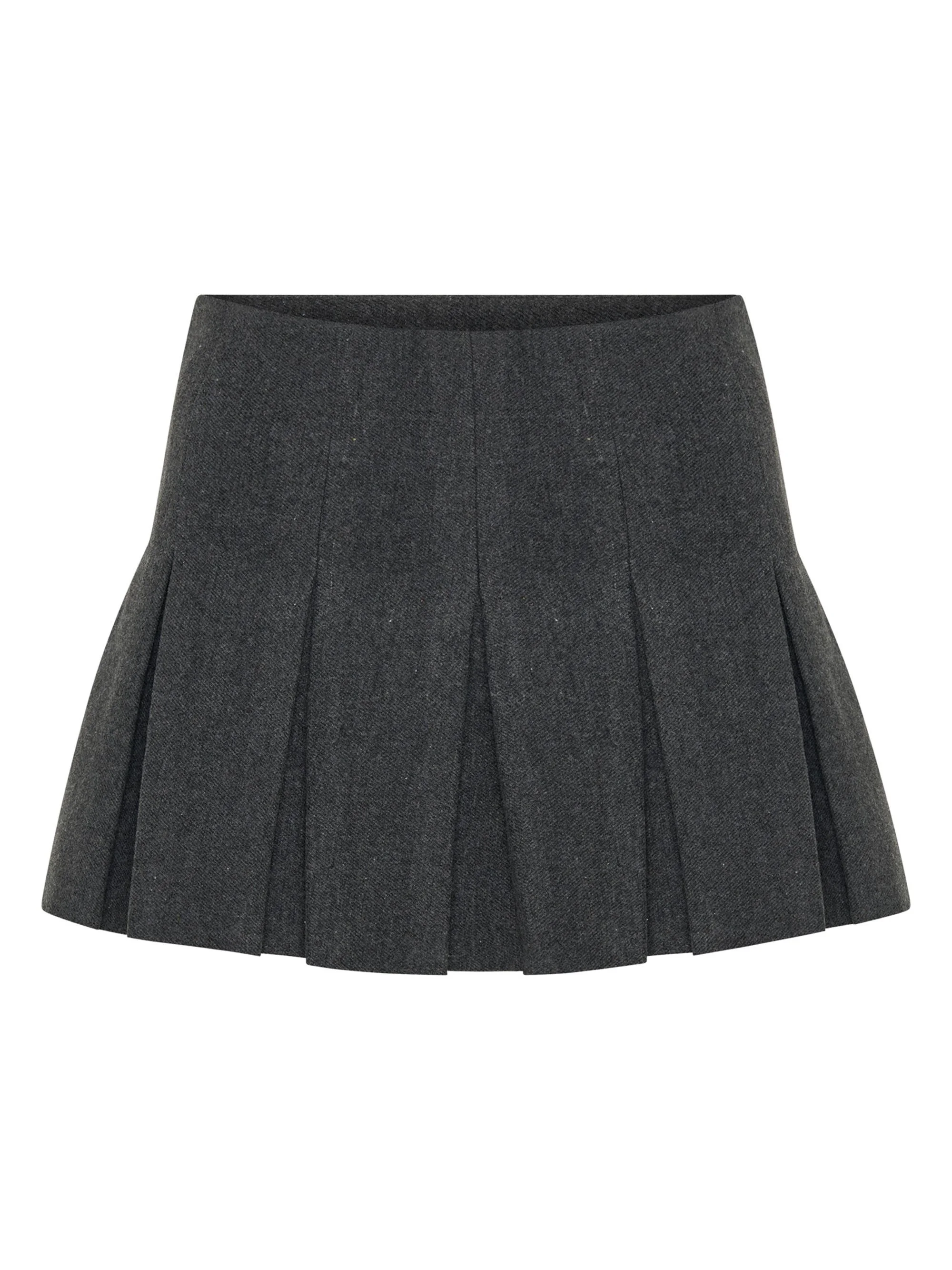 Women's Mimmy Pleated Miniskirt - Charcoal - 1
