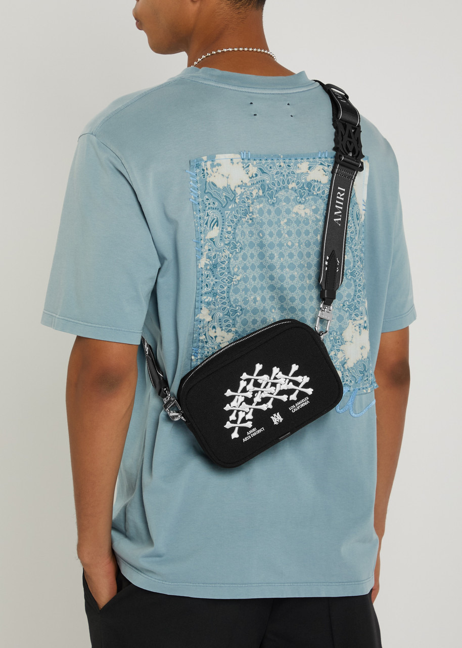 Amiri Bones Stacked Embroidered Canvas Camera bag - 5