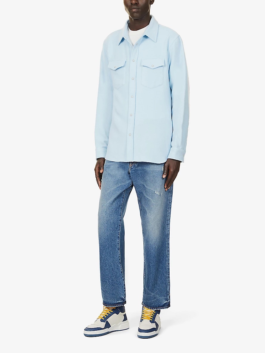 Unisex Moonstone relaxed-fit cashmere shirt - 3