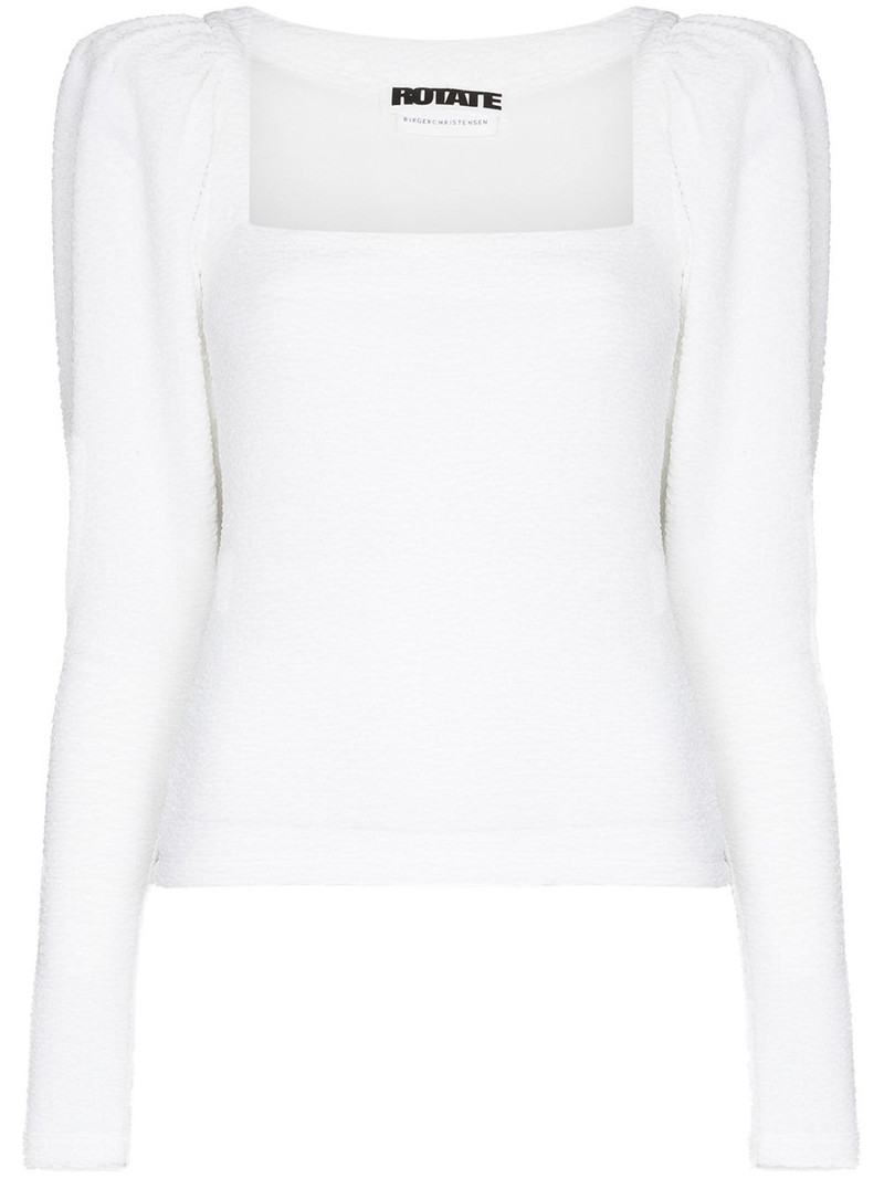Stevie square-neck long-sleeve top 1