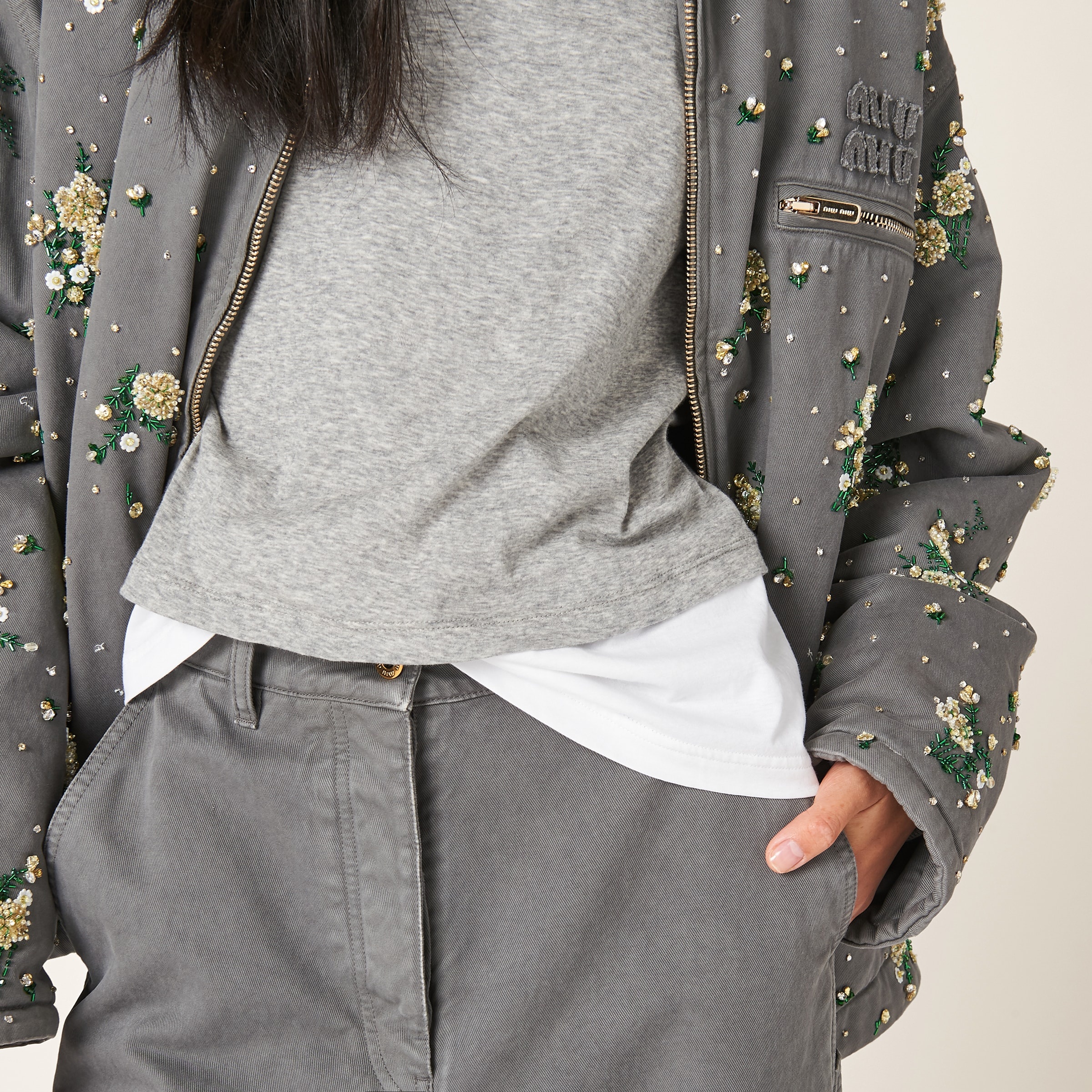 Miu Miu Garment-dyed gabardine pants | REVERSIBLE