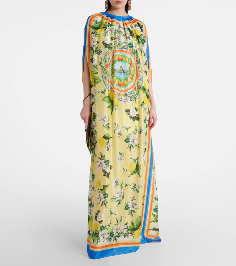 Dolce & Gabbana Printed silk cape outlook