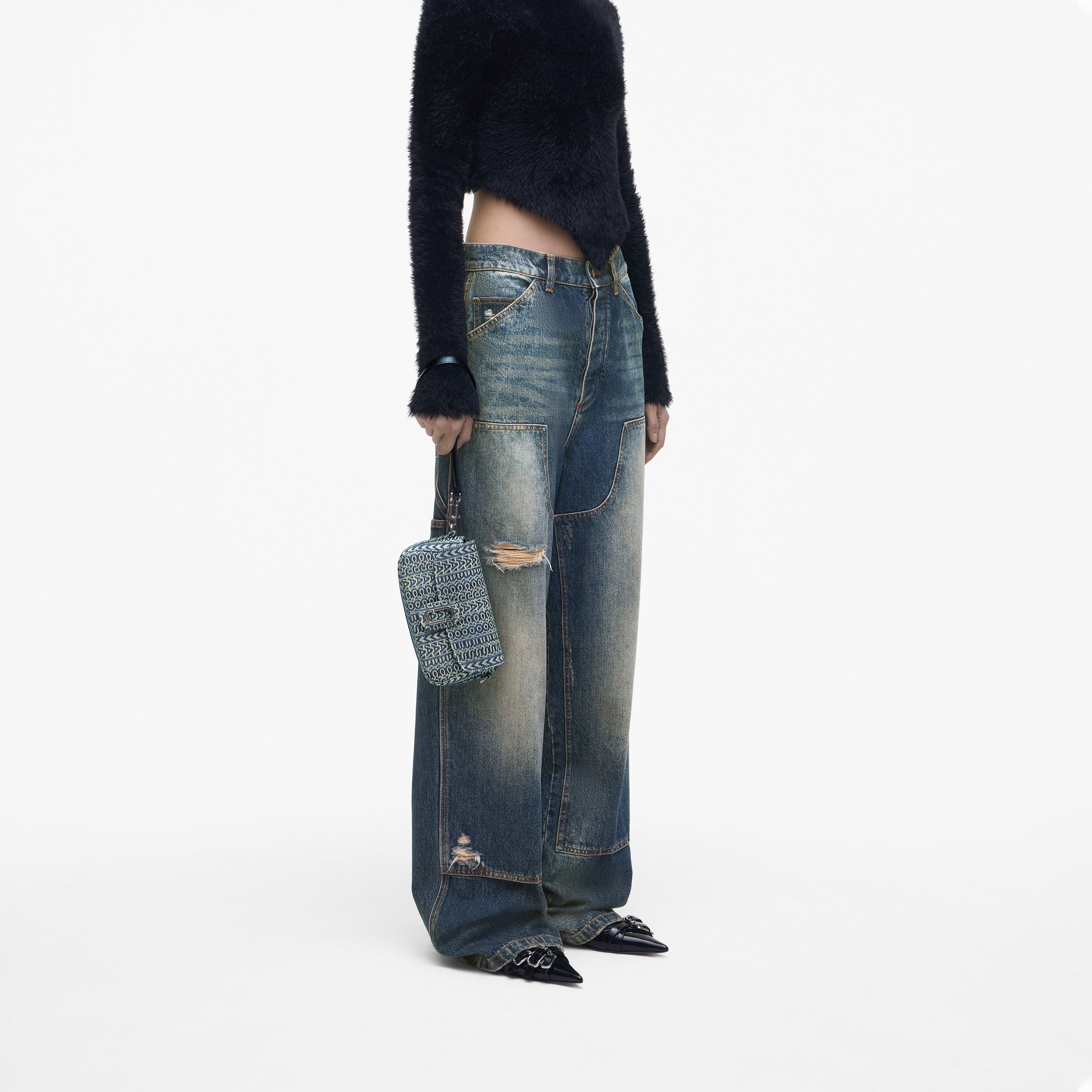 THE MONOGRAM SUN-FADED DENIM CLOVER SHOULDER BAG - 8